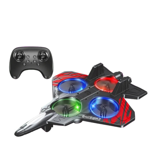 E72 Aereo Drone Giocattolo Acrobatico – Controllo Remoto, Luci LED, Hover Automatico e Rotazioni 360°