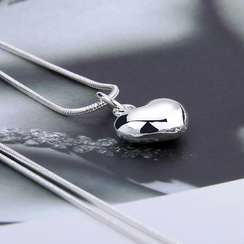 "Elegant Silver Heart Necklace –