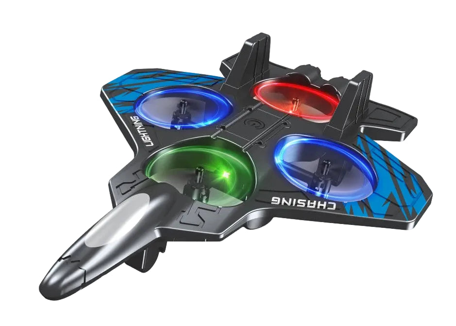 E72 Aereo Drone Giocattolo Acrobatico – Controllo Remoto, Luci LED, Hover Automatico e Rotazioni 360°