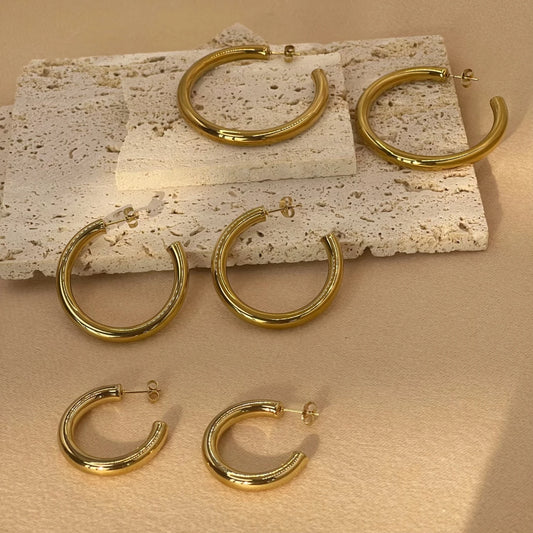 Classic Gold Hoop Earrings – 30/40/50mm