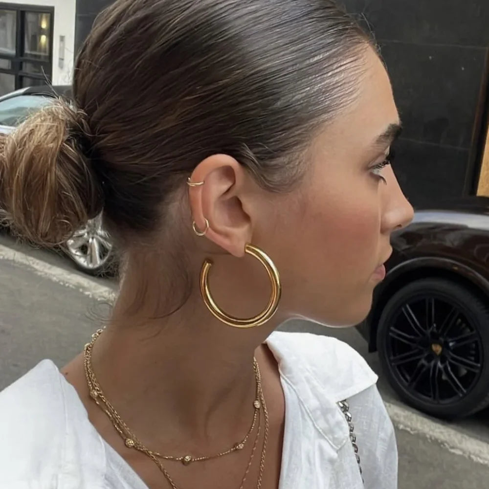 Classic Gold Hoop Earrings – 30/40/50mm